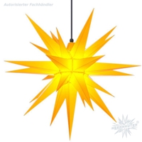 gelbe Herrnhuter Außensterne - alle Größen