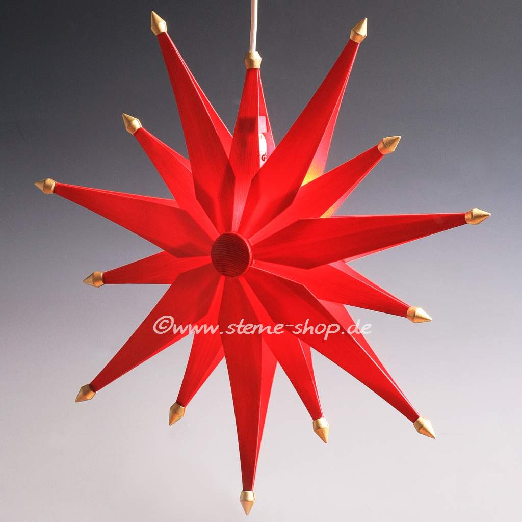 Artikel Bild: Holzstern 48 cm rot