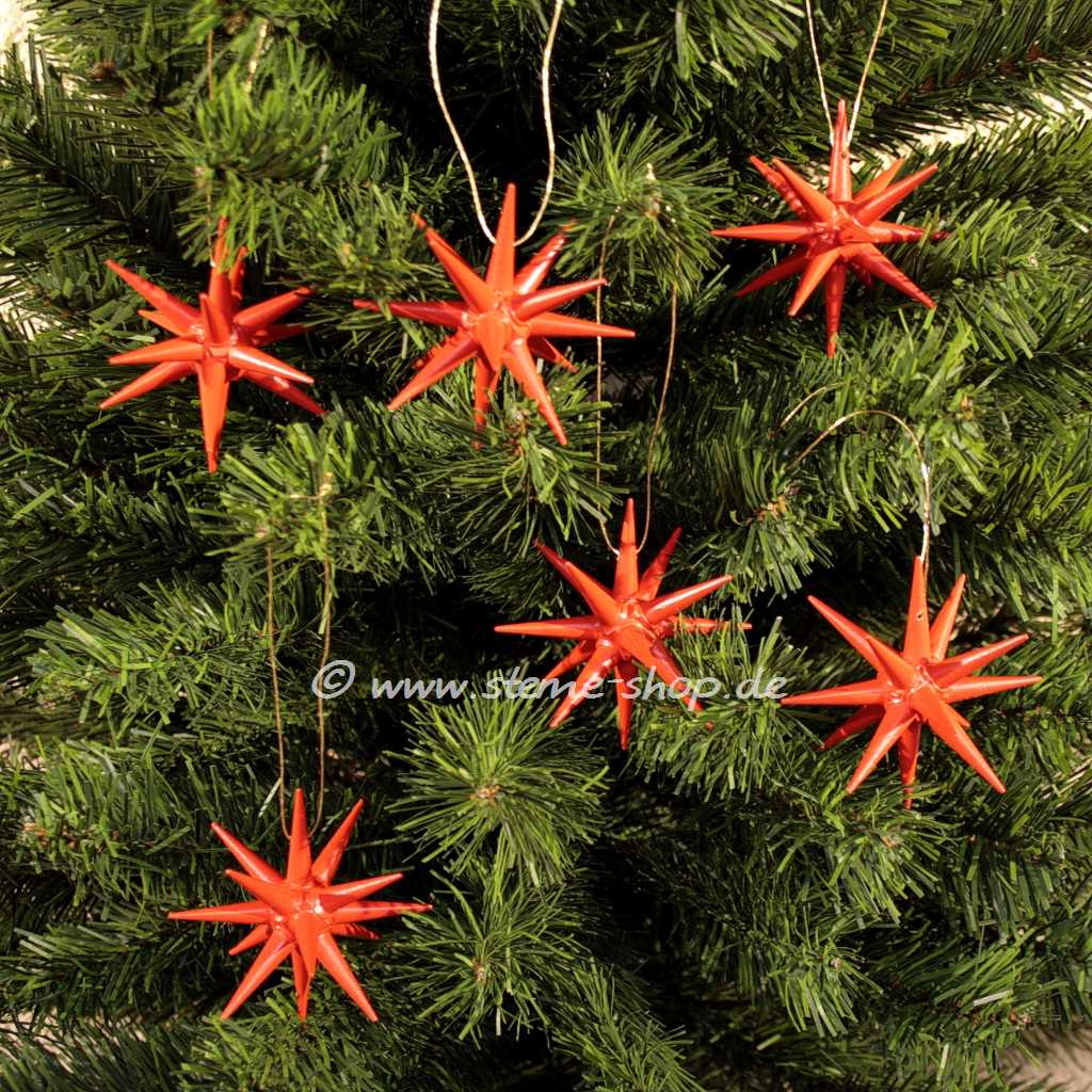Artikel Bild: Kleine Holzsterne, 6- teilig 7 cm rot