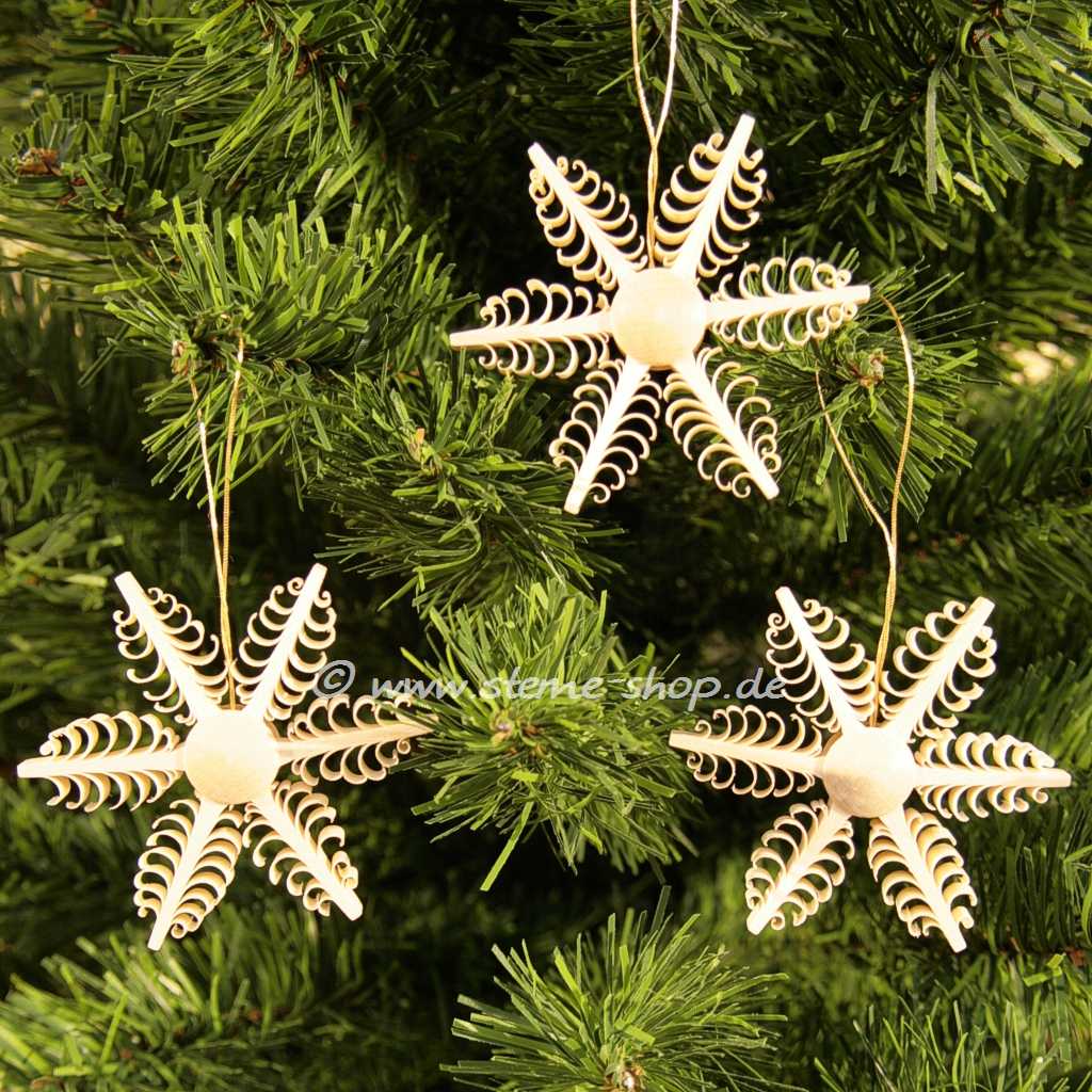 Artikel Bild: Kleine Spansterne, 3- teilig 6,5 cm natur