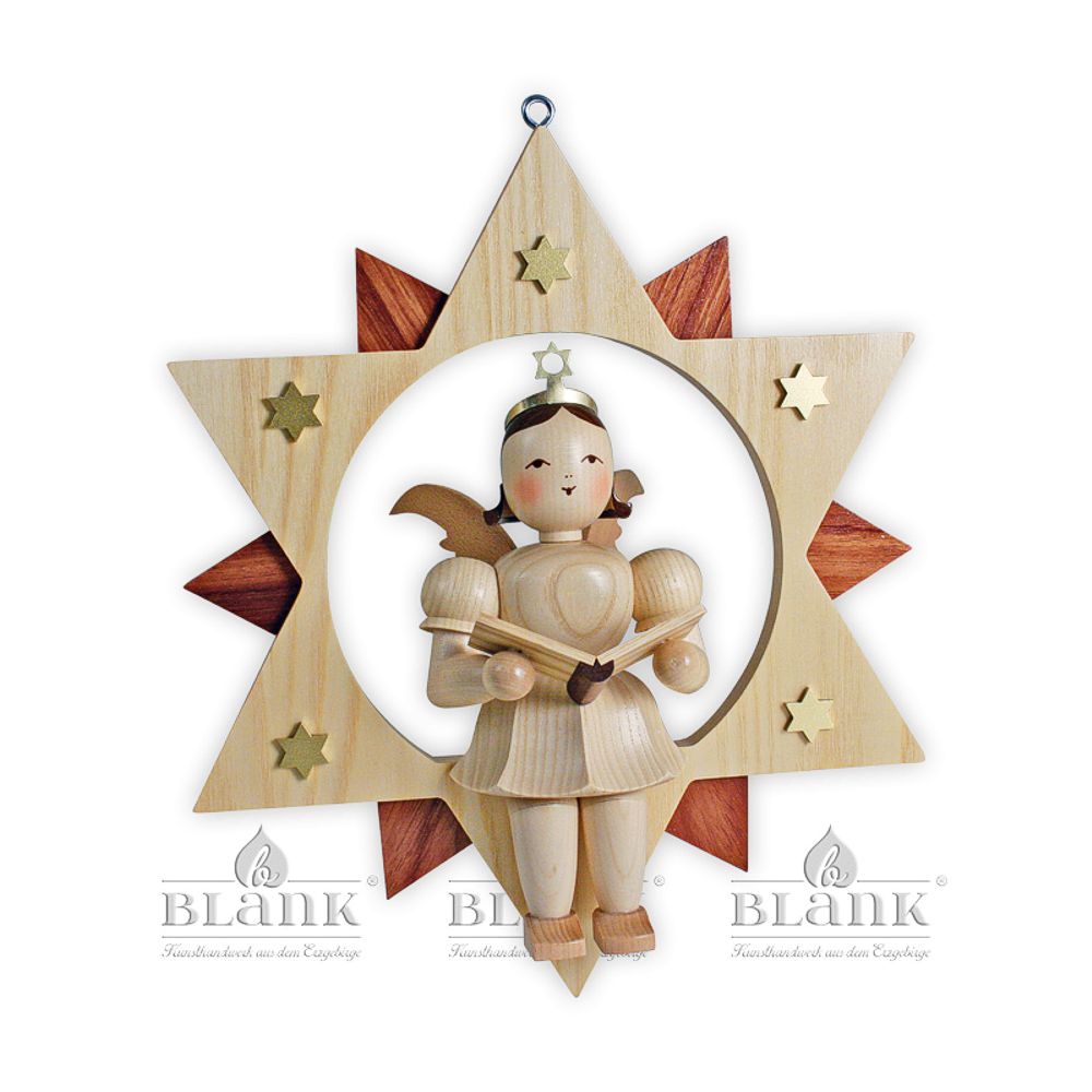 Artikel Bild: großer Engel im Stern als Sänger - natur