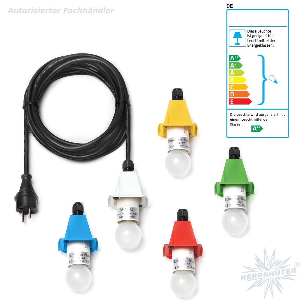 Artikel Bild: Außenkabel 5 m für Herrnhuter Sterne aus Kunststoff - mit LED Leuchtmittel