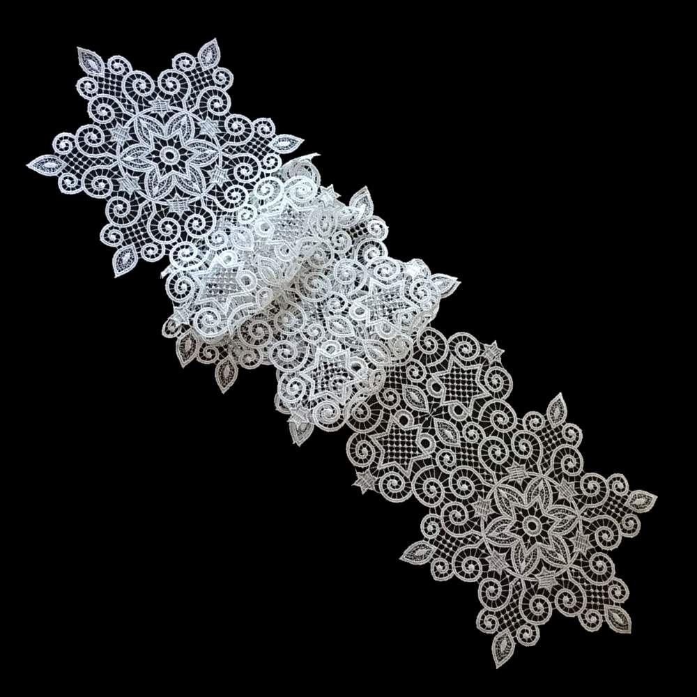 Artikel Bild: Tischband 24 x 147 cm - Sternenmotiv - Plauener Spitze