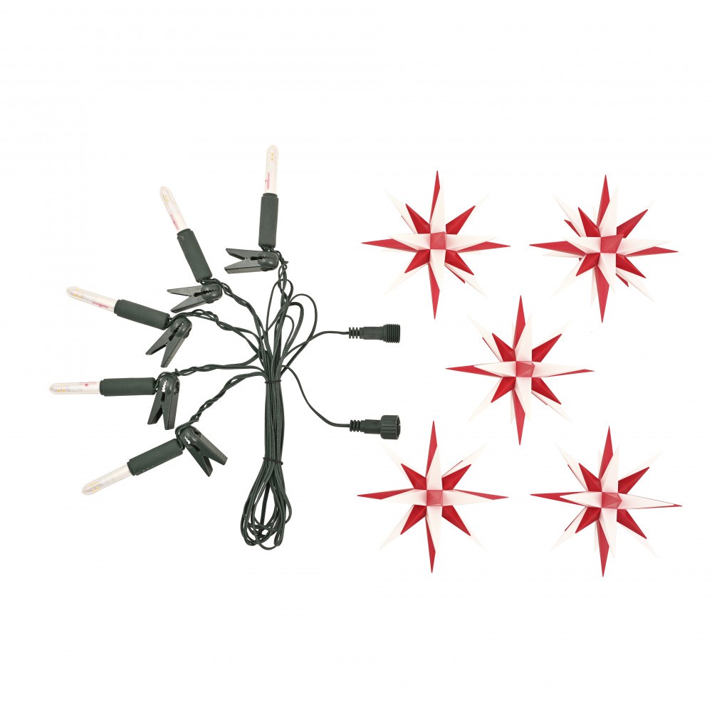 Artikel Bild: Sternenkette - Kurzkette/Erweiterung 5 Sterne - 13 cm Herrnhuter Sterne