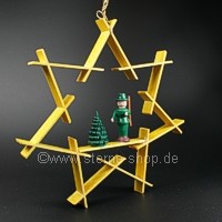 Artikel-Bild-Flachstern gelb 11 cm mit Förster