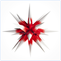 Artikel-Bild-GESCHENKSET - Herrnhuter Innenstern 60 cm - weiß/Kern rot mit Anschlusskabel