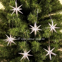 Artikel-Bild-Kleine Holzsterne, 6- teilig 7 cm silber