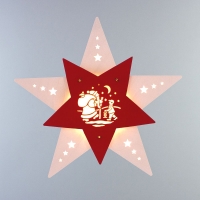 Artikel-Bild-Fensterbild Stern - Knecht Ruprecht, mit LED Beleuchtung, 30,5 cm