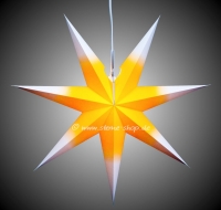 Artikel-Bild-Erzgebirgischer Fensterstern gelb-weiß, groß - ohne Beleuchtung