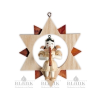 Artikel-Bild-Engel im Stern mit Blockflöte - natur