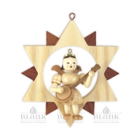 Artikel-Bild-Engel im Stern mit Banjo - natur