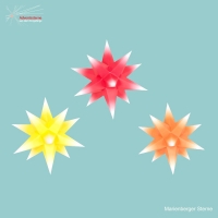 Artikel-Bild-3 vers. Ministerne rot/orange/gelb mit weißen Spitzen 16cm mit 6 Std. Timer + Batteriebeleuchtung