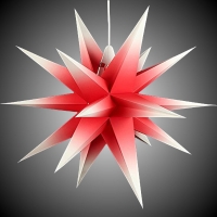 Artikel-Bild-Erzgebirgischer Faltstern rot mit weißen Spitzen