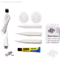 Artikel-Bild-Bastelstern mit LED - weiß - Herrnhuter Stern 13 cm