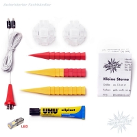 Artikel-Bild-Bastelstern mit LED - gelb/rot - Herrnhuter Stern 13 cm