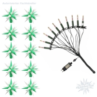 Artikel-Bild-LED Sternenkette - weiß/grün - 10er Kette Herrnhuter Sterne