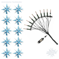 Artikel-Bild-LED Sternenkette - weiß/blau - 10er Kette Herrnhuter Sterne