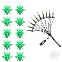 Artikel-Bild-LED Sternenkette - grün - 10er Kette Herrnhuter Sterne