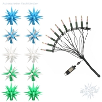 Artikel-Bild-LED Sternenkette - sterne-shop Farbedition 2 blau/grün - 10er Kette Herrnhuter Sterne