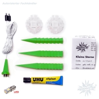 Artikel-Bild-Bastelstern mit LED - grün - Herrnhuter Stern 13 cm