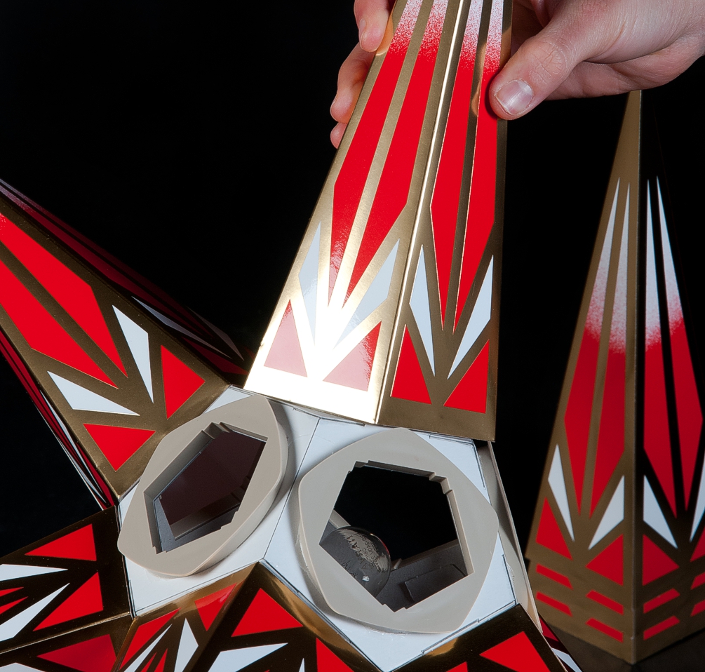 Haßlauer Weihnachtsstern weiß/rot mit gold - für Außen 75 cm - 447 - 165 - 0 - 1