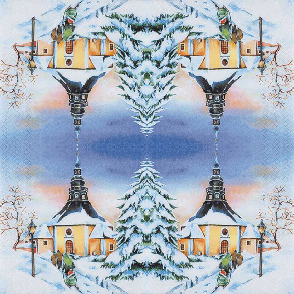 Lunchserviette - Sonnenuntergang in Seiffen - 555 - 221 - 0 - 1